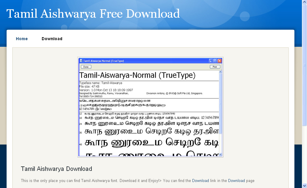 ka tamil fonts zip free download